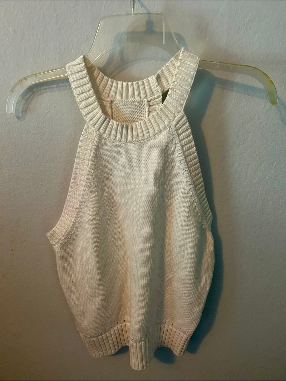 Cream Knit Halter One-Piece size M